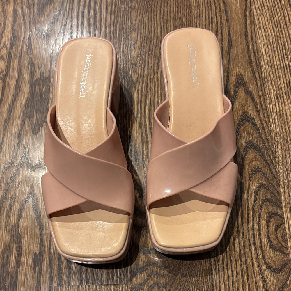 Jeffrey Campbell Nude Pink Mules